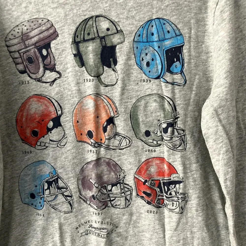Gap Kids Football Helmet Evolution Long Sleeve Graphic Tee - Medium